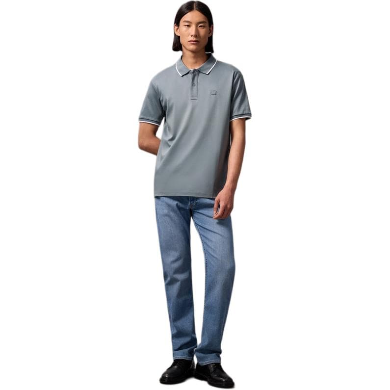 Поло Calvin Klein PN6 Cloud TRACE Gray Men's Polo - изображение 5
