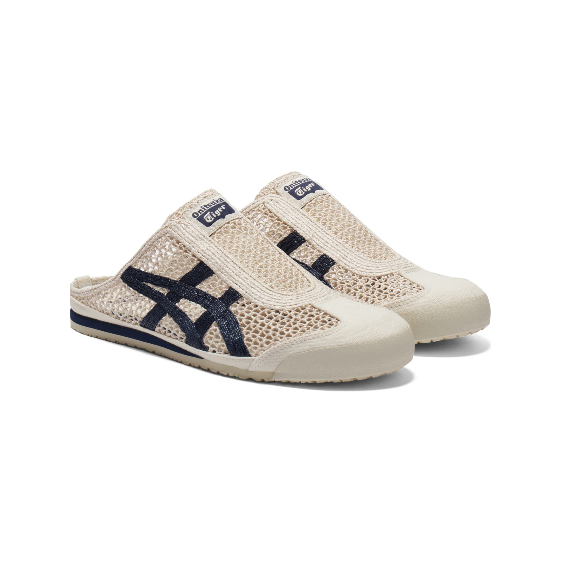 Сандалии Onitsuka Tiger MEXICO 66 SABOT Без специальных функций Закрытые тапочки Унисекс Бежевый Синий - изображение 3
