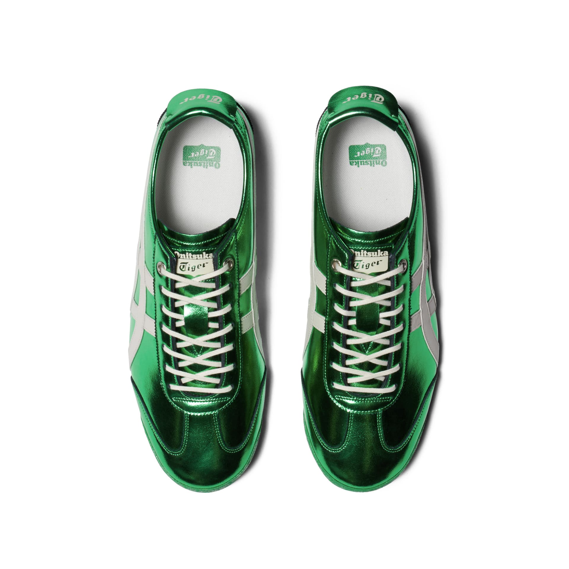 Кроссовки Onitsuka Tiger MEXICO 66 Повседневная обувь Низкий Топ Зеленый Унисекс - изображение 5