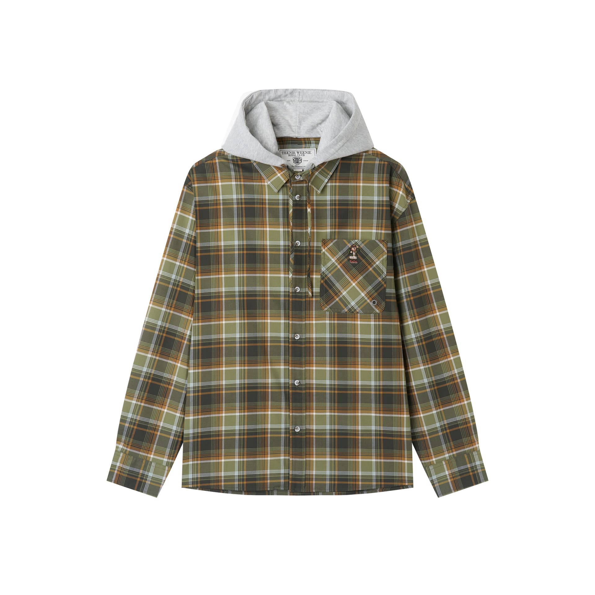Рубашка Teenie Weenie Men Evergreen Preppy Style Хаки Мужской Рубашки - изображение 1