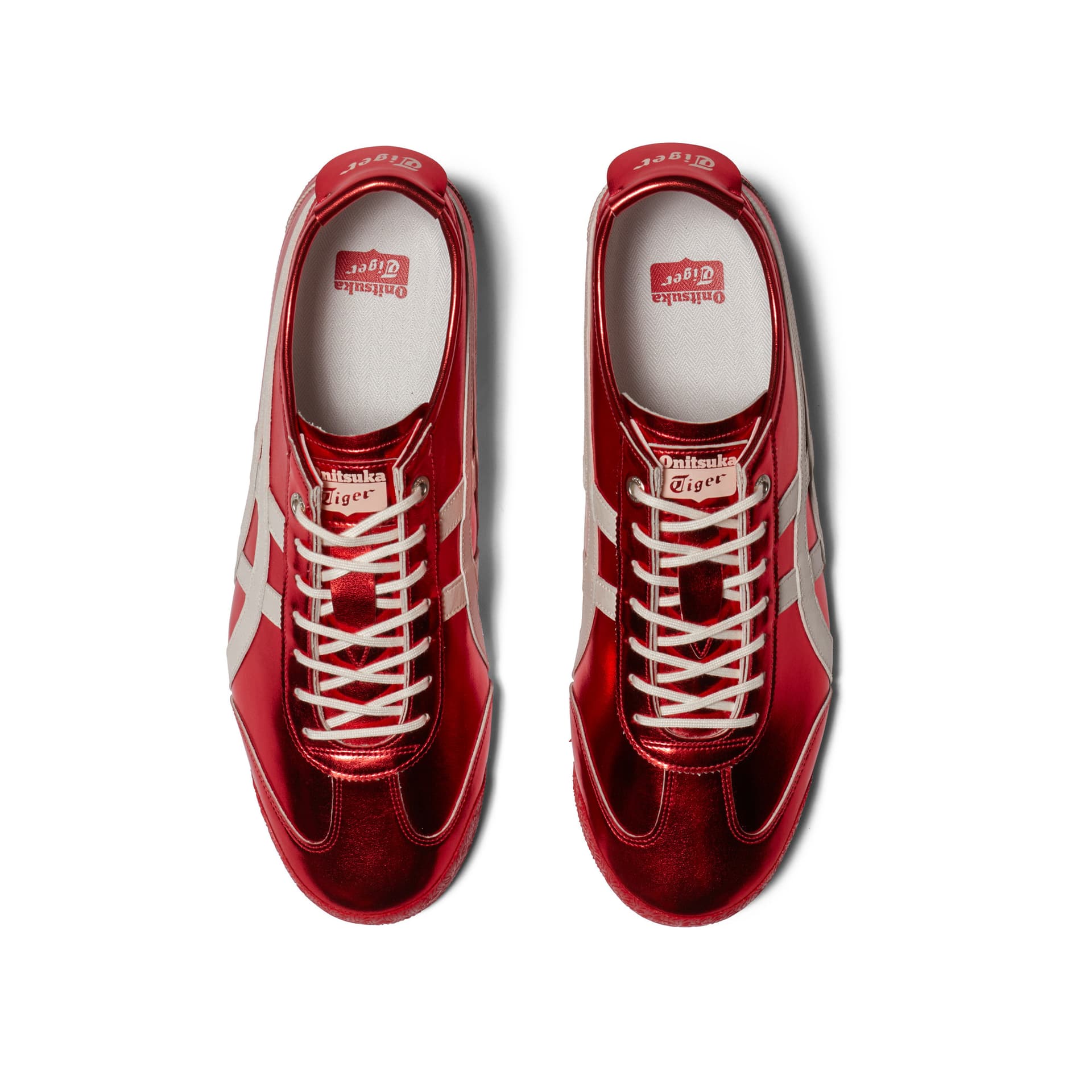 Кроссовки Onitsuka Tiger MEXICO 66 Противоскользящая Устойчивая к истиранию Низкий Топ Повседневная Обувь Унисекс Красная - изображение 5