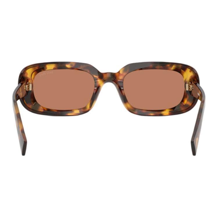Солнцезащитные очки MIU MIU Ацетатные солнцезащитные очки прямоугольной формы женские цвет черепаховый - изображение 3