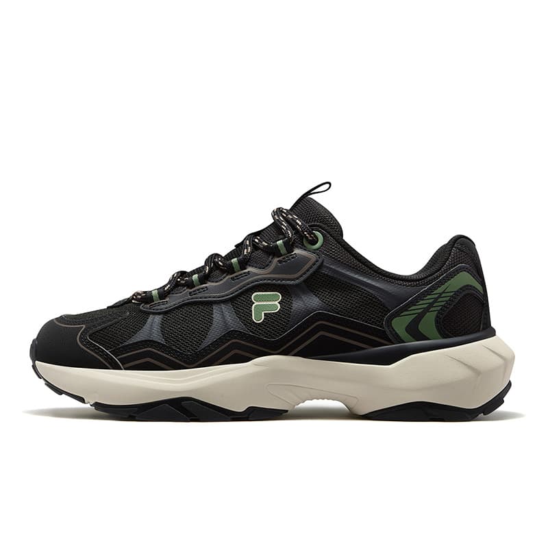 Кроссовки FILA FUSION GRAVEL Stratum Shoes Текстиль Синтетическая кожа Уличная обувь Мужская Черный Зеленый - изображение 1