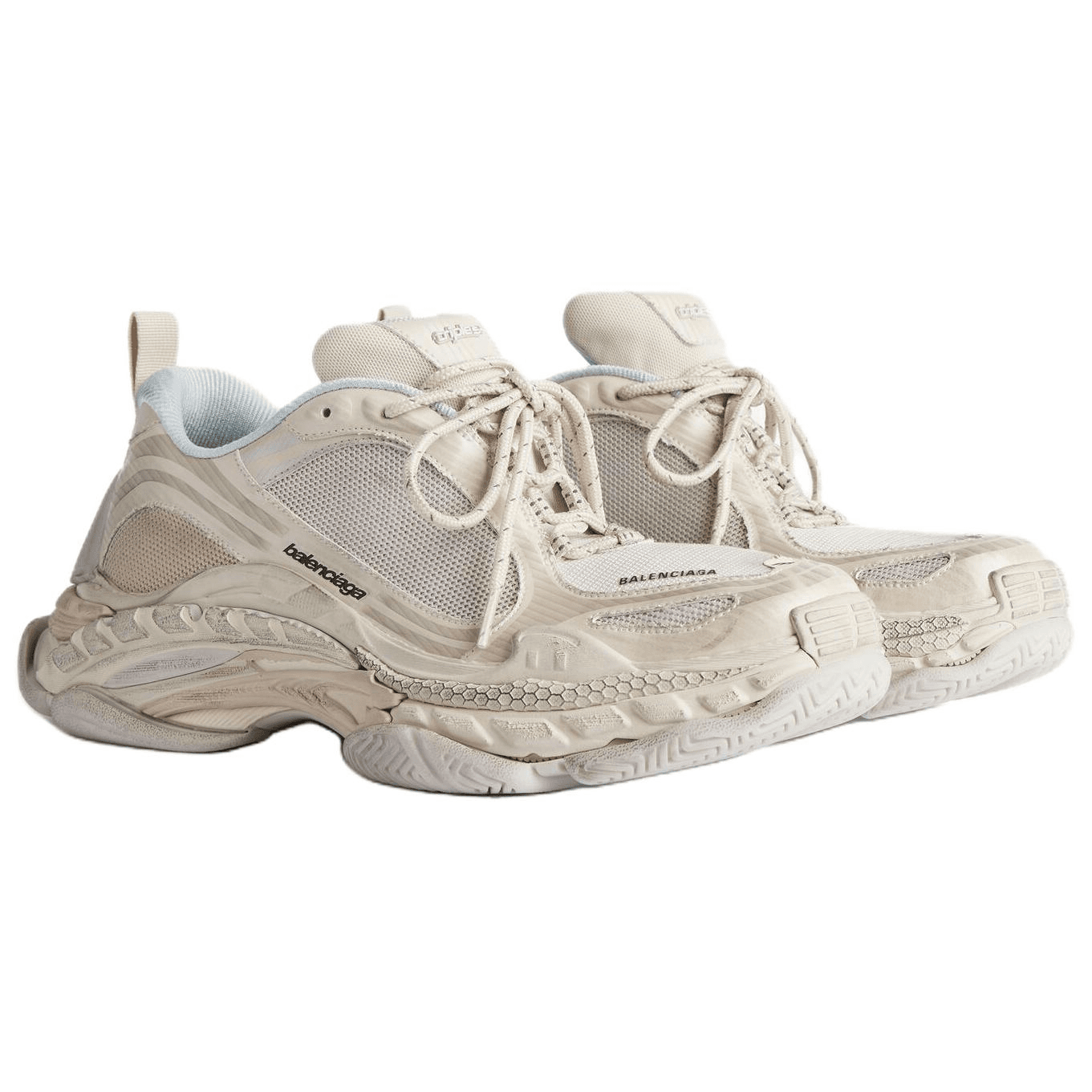 Кроссовки Balenciaga Triple S.2 .2 Low Топ Массивные кроссовки Мужской Бежевый - изображение 3