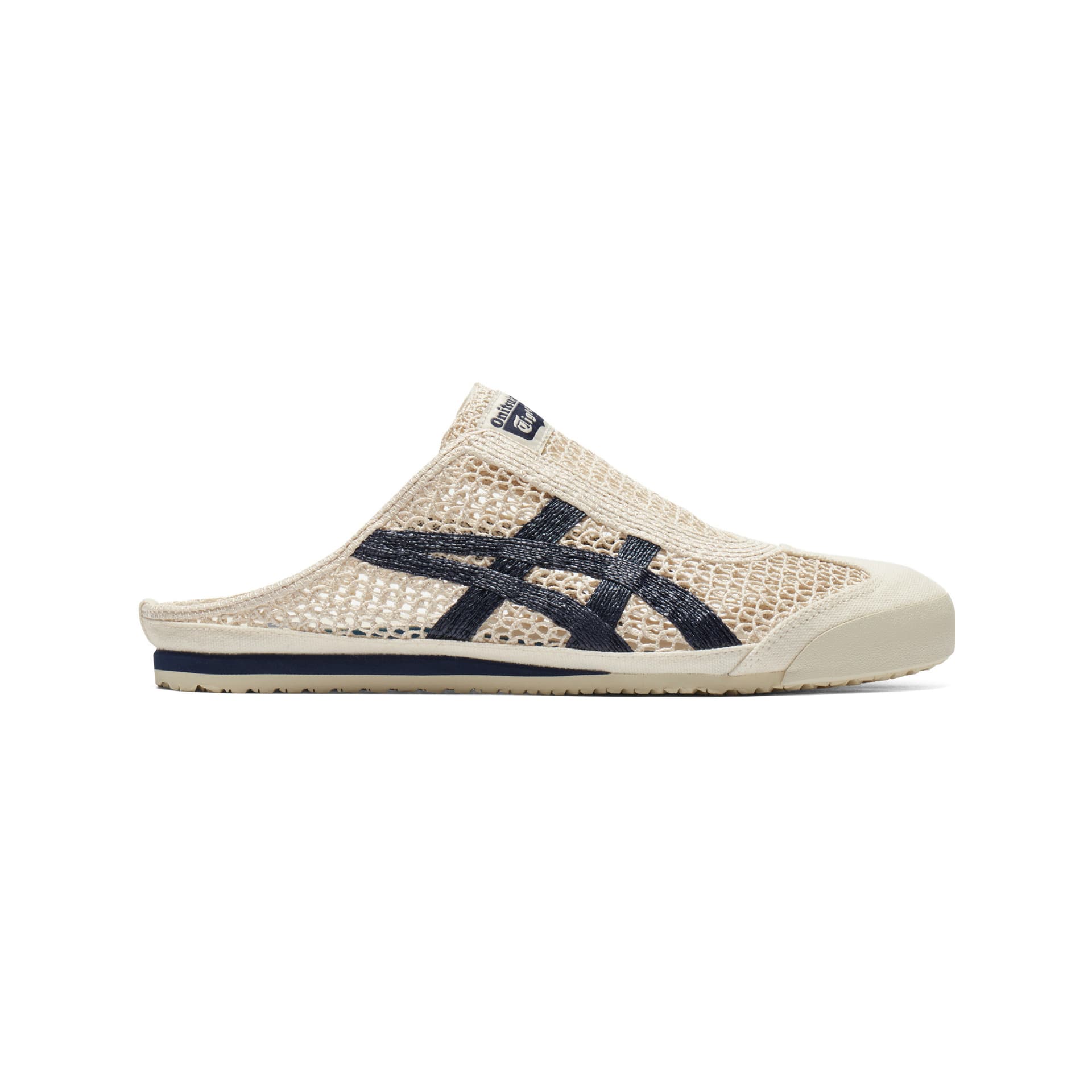 Сандалии Onitsuka Tiger MEXICO 66 SABOT Без специальных функций Закрытые тапочки Унисекс Бежевый Синий - изображение 2