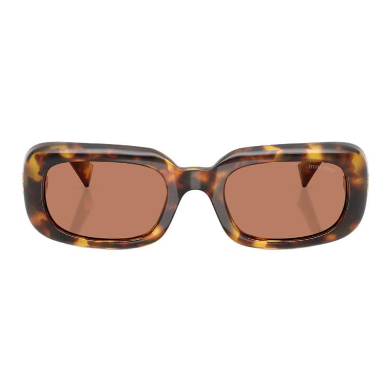 Солнцезащитные очки MIU MIU Ацетатные солнцезащитные очки прямоугольной формы женские цвет черепаховый - изображение 2