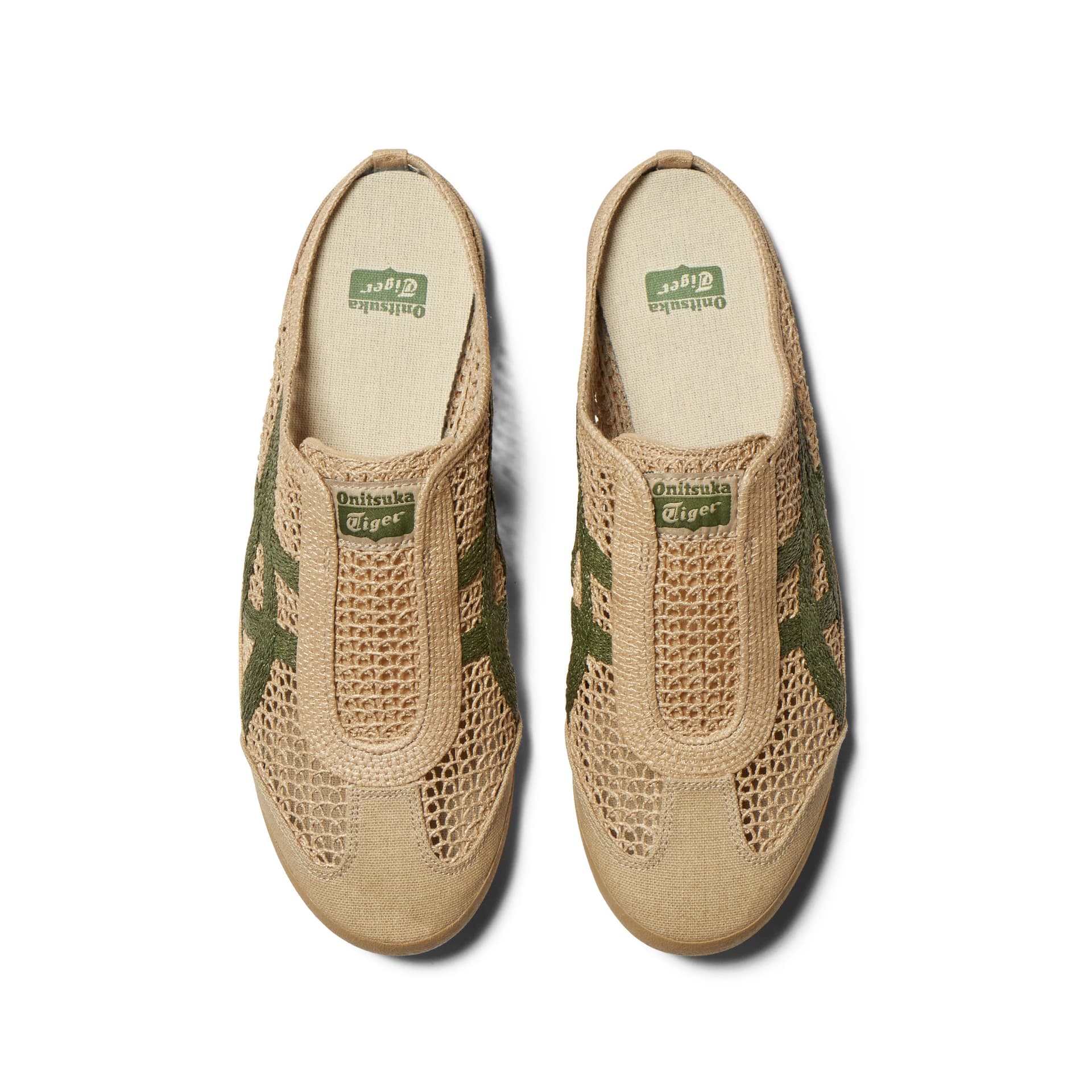 Сандалии Onitsuka Tiger MEXICO 66 SABOT Закрытые тапочки Унисекс Коричнево-зеленый - изображение 5