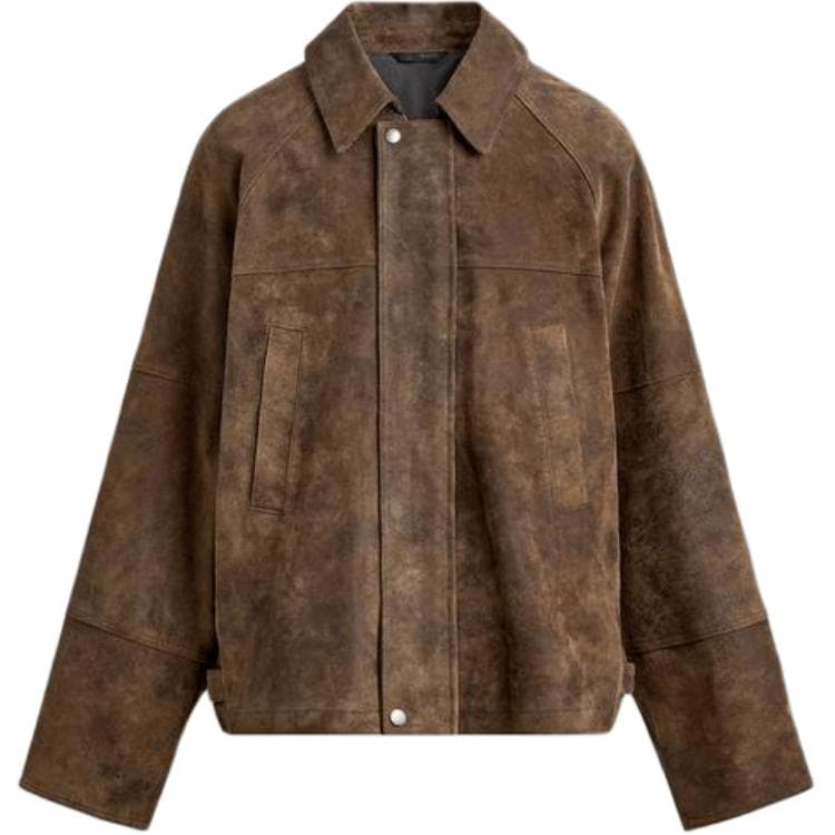 Кожаная куртки ZARA Коричневый Унисекс Кожаные куртки - изображение 1
