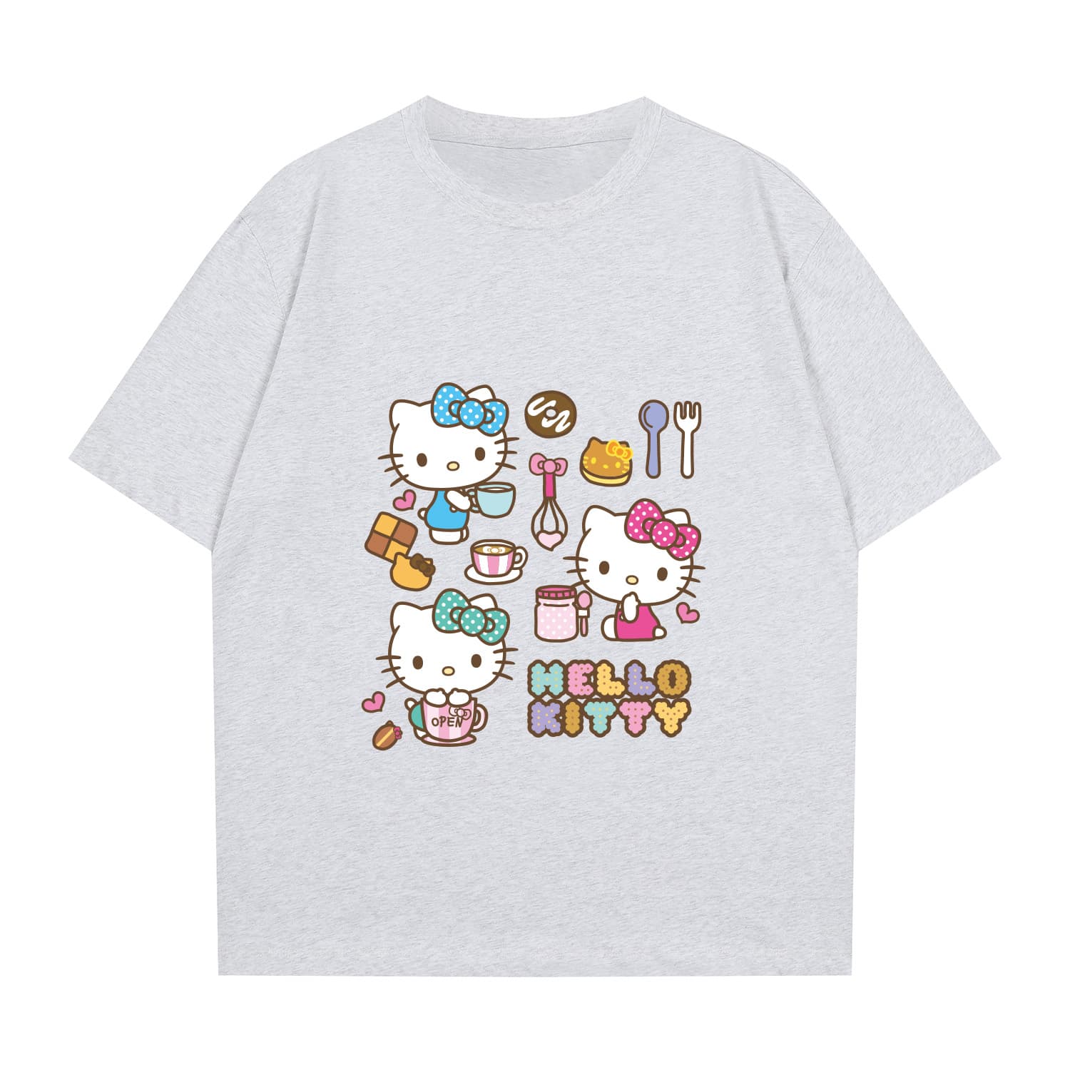 Футболка Sanrio x Hello Kitty Летняя футболка с рукавом-кидалом для женщин - изображение 1