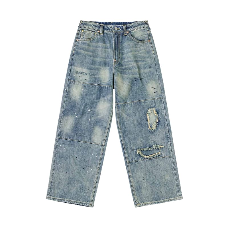 Штаны EVISU Джинсовый Синий Мужские Джинсы - изображение 2