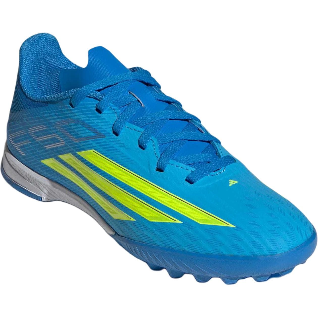 Бутсы Adidas F50 League Удобные Дышащие Поддерживающие Высокие Футбольные Бутсы с Глянцевым Покрытием Синие Детские - изображение 3