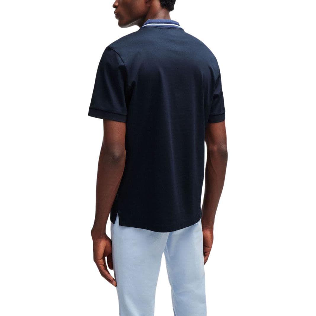 Поло HUGO BOSS Mercerised Cotton Slim Fit Polo Shirt With Contrast Stripes Polo - изображение 3