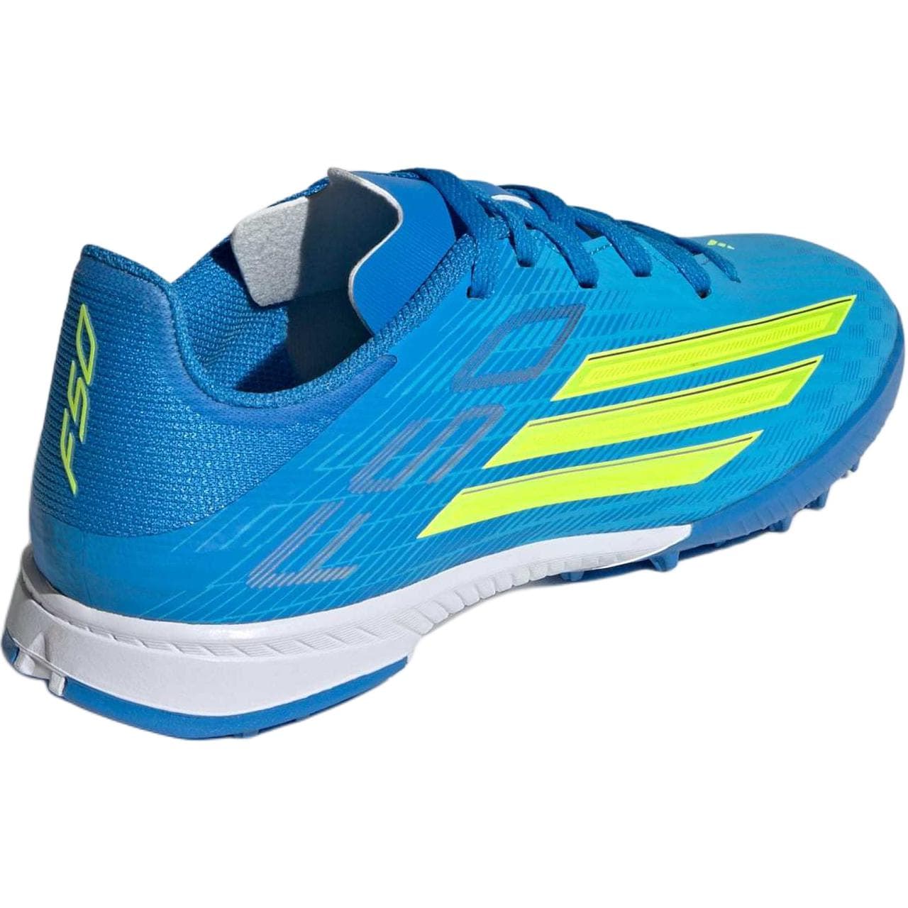 Бутсы Adidas F50 League Удобные Дышащие Поддерживающие Высокие Футбольные Бутсы с Глянцевым Покрытием Синие Детские - изображение 4