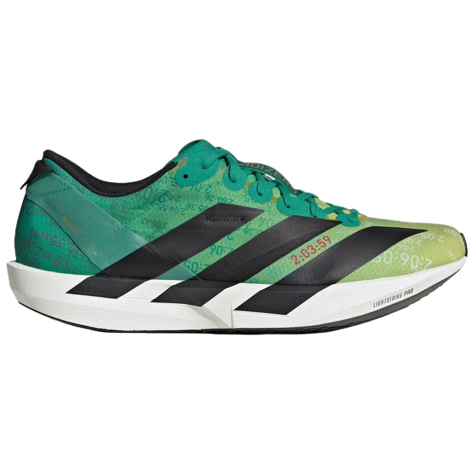 Кроссовки для бега Adidas Adizero Adios 9 Удобные Тканевые Вязаные Беговые Кроссовки Мужские Желто-Зеленые - изображение 2