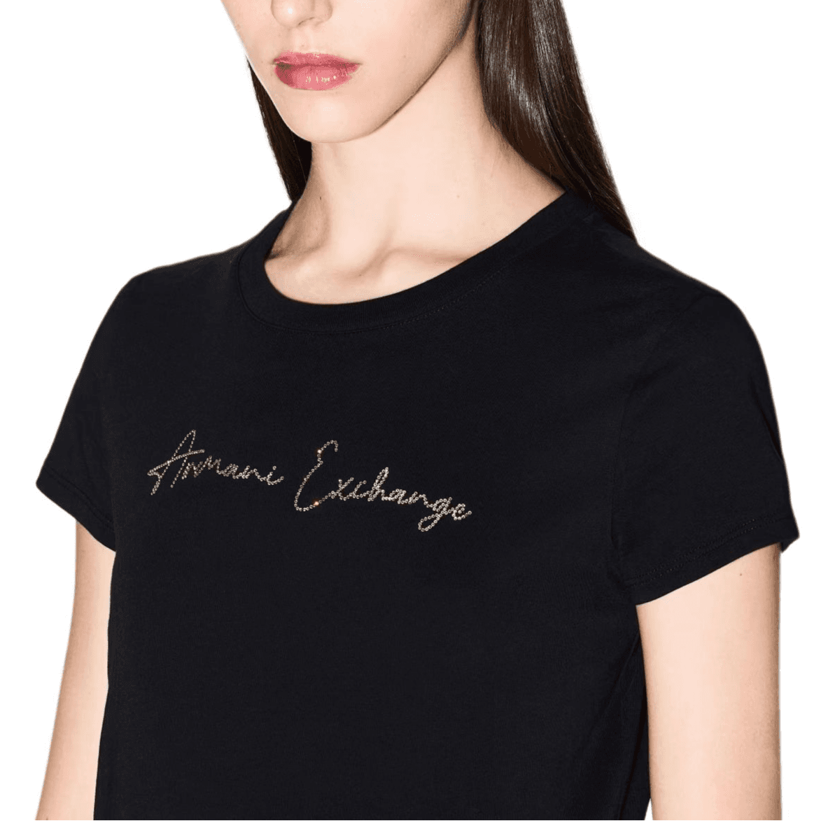 Футболка ARMANI EXCHANGEAE Fw25 Стандартная рукавная рубашка T для женщин - изображение 5