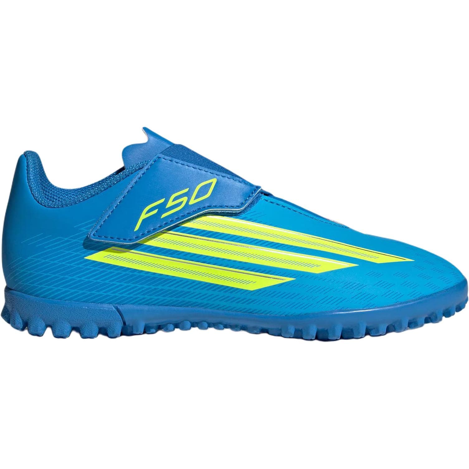Бутсы Adidas F50 CLUB Противоскользящие Низкие Футбольные Бутсы Ярко-Синий Детский - изображение 2
