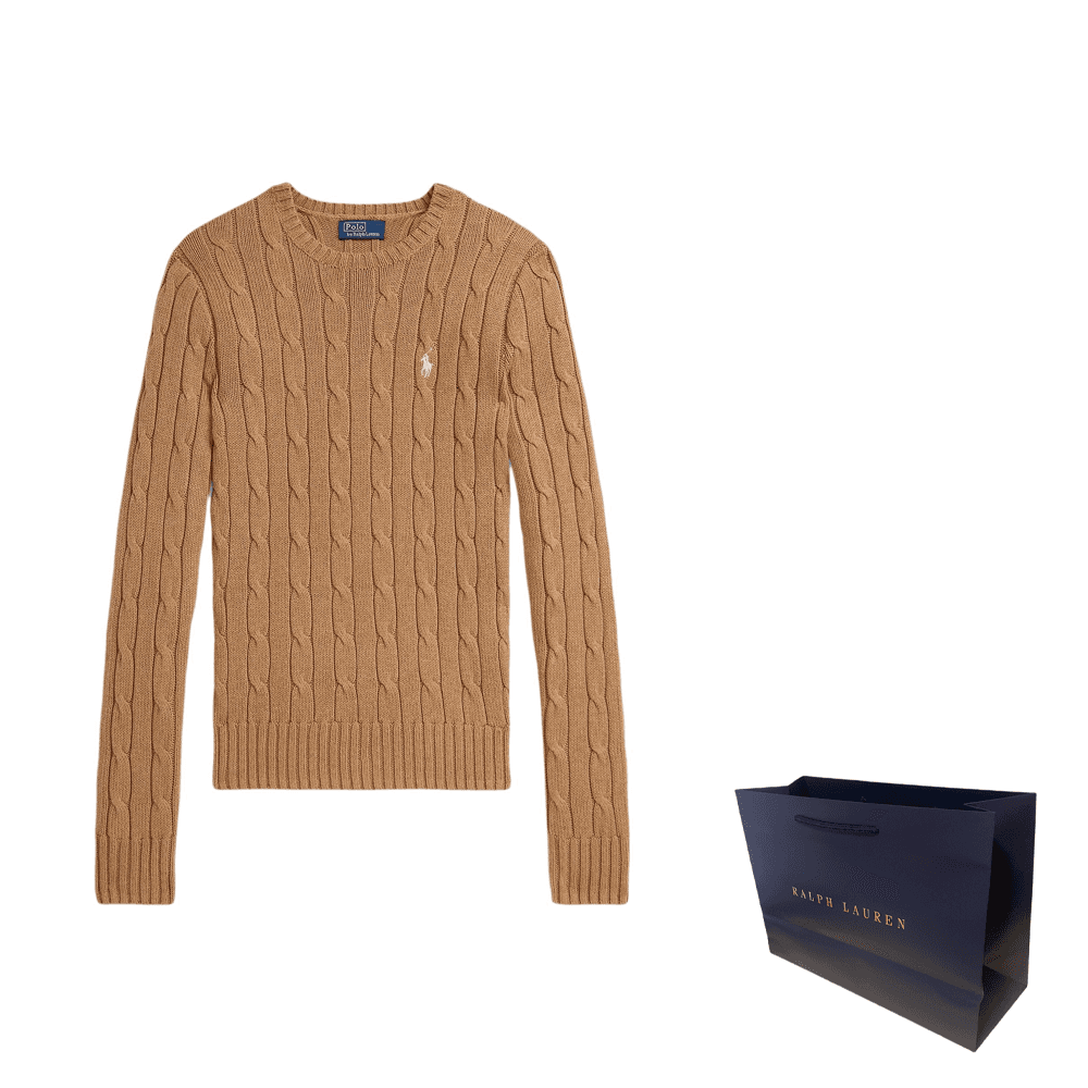 Кофта Polo Ralph Lauren Трикотаж Облегающий Женские Верблюжий цвет Смешанный цвет - изображение 2