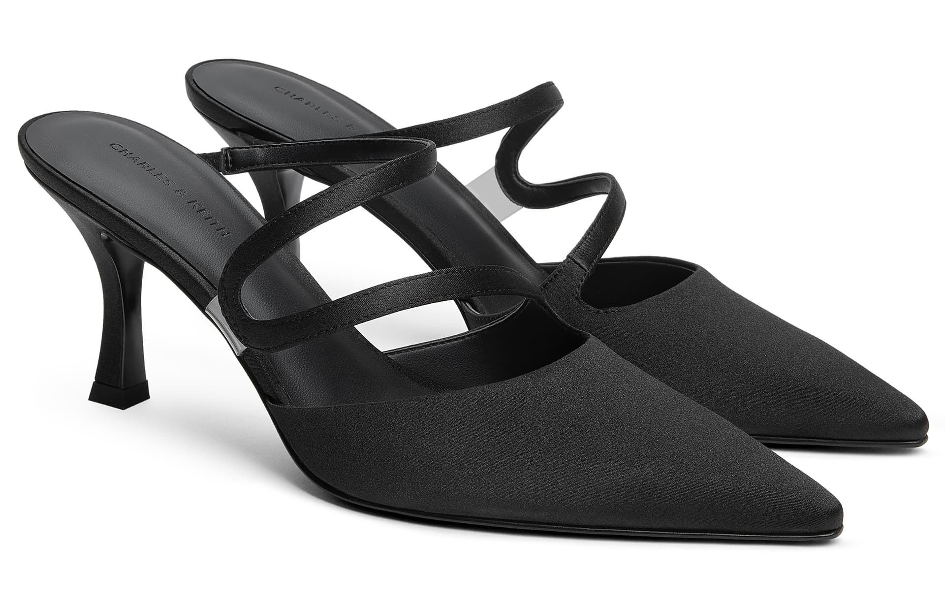 Сандалии CHARLES&KEITH Летние элегантные туфли-мюли с заостренным носком на высоком каблуке 7,8 см, композитная подошва, женские - изображение 2