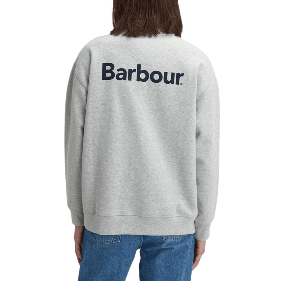 Кофта BARBOUR Brushed Nicholas Однотонный свитшот с круглым вырезом и длинными рукавами Мужской Серый - изображение 3