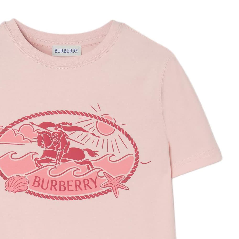 Футболка Burberry Mallow Розовый Kids T-рубашки - изображение 3