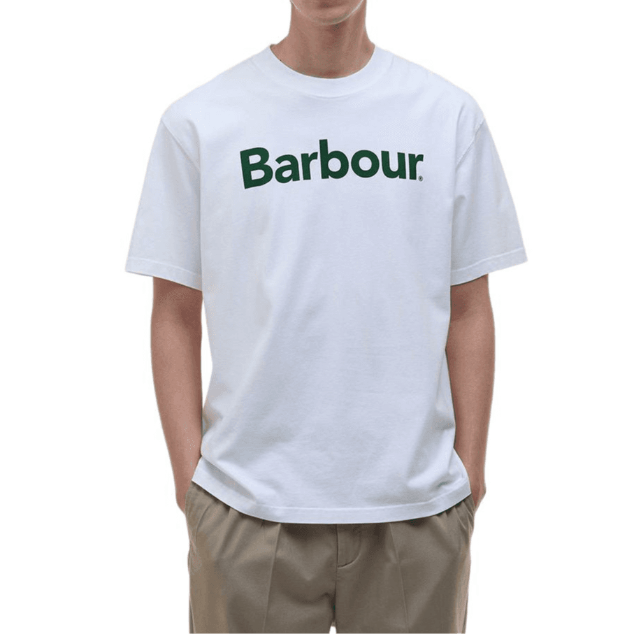 Футболка BARBOUR SS25 T Рубашка Мужская Белая - изображение 2
