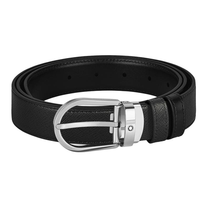Ремень MONTBLANC Кожаные ремни Мужской Черный Ширина корпуса 3 см - изображение 1