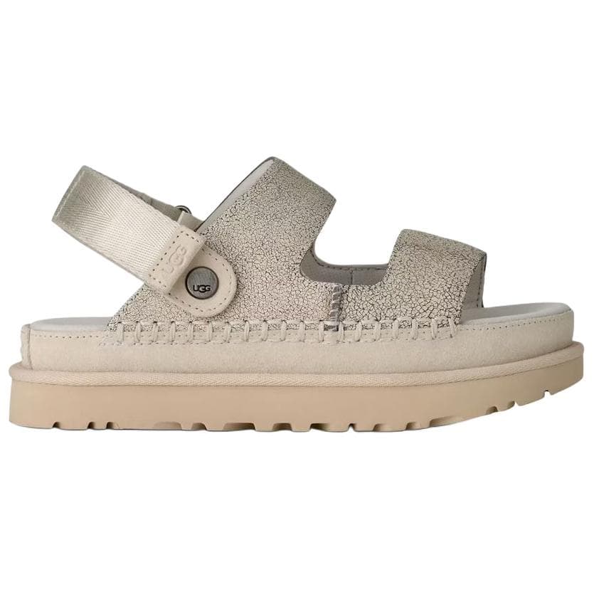 Шлёпанцы UGG Goldenstar Glide Кракелюр Модный тренд one Шнуровка Сандалии Женские Кракелюр Белый - изображение 2