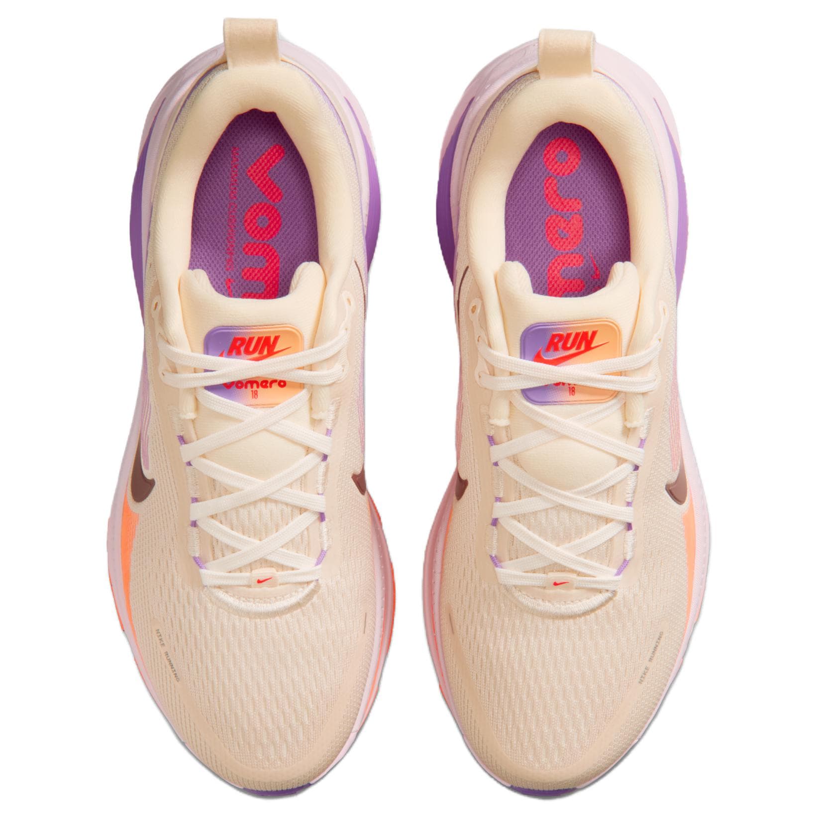 Кроссовки для бега Nike Vomero 18 Дышащие Беговые кроссовки с амортизацией для женщин бежевого цвета - изображение 4