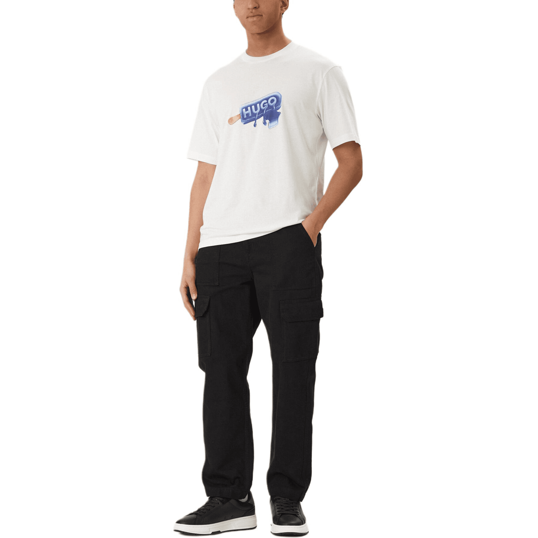 Футболка HUGO BOSS Белые Мужские T-рубашки - изображение 1