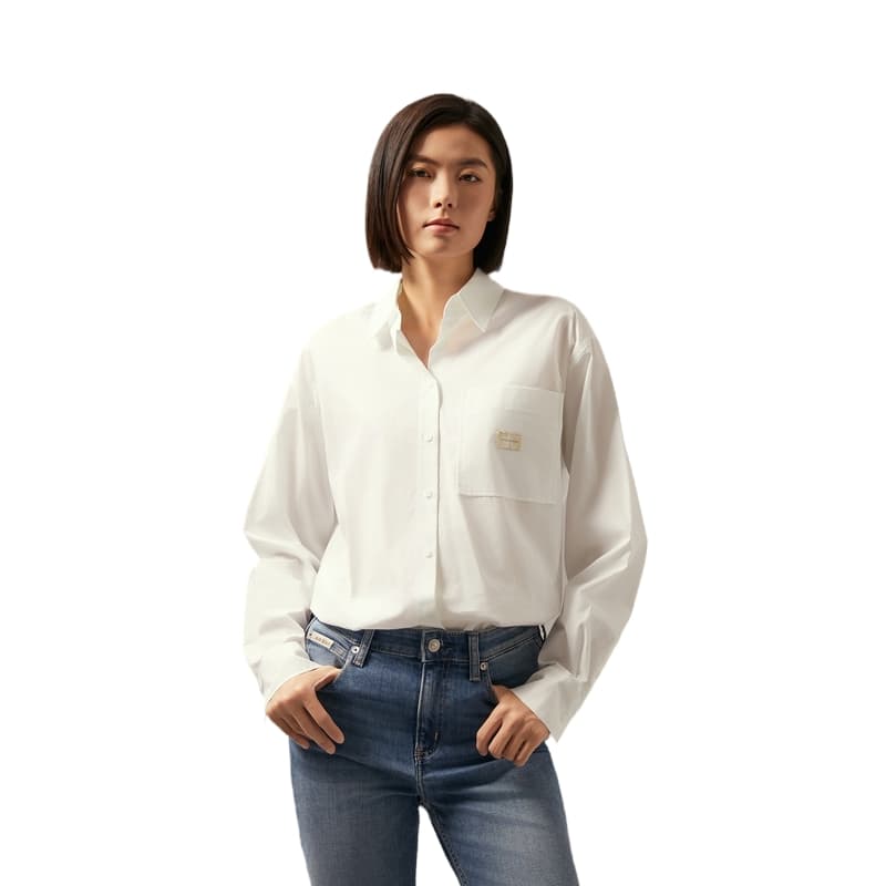 Блузка Calvin Klein YAF Moon Белая Женская Рубашка - изображение 3