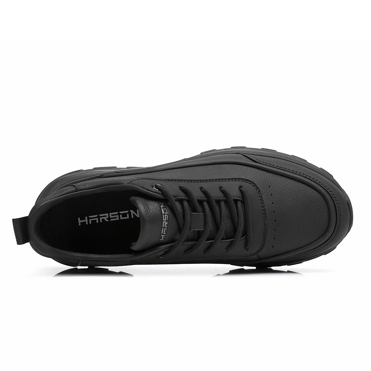 Ботинки HARSON Мужская повседневная обувь Low Top Черная для мужчин - изображение 3