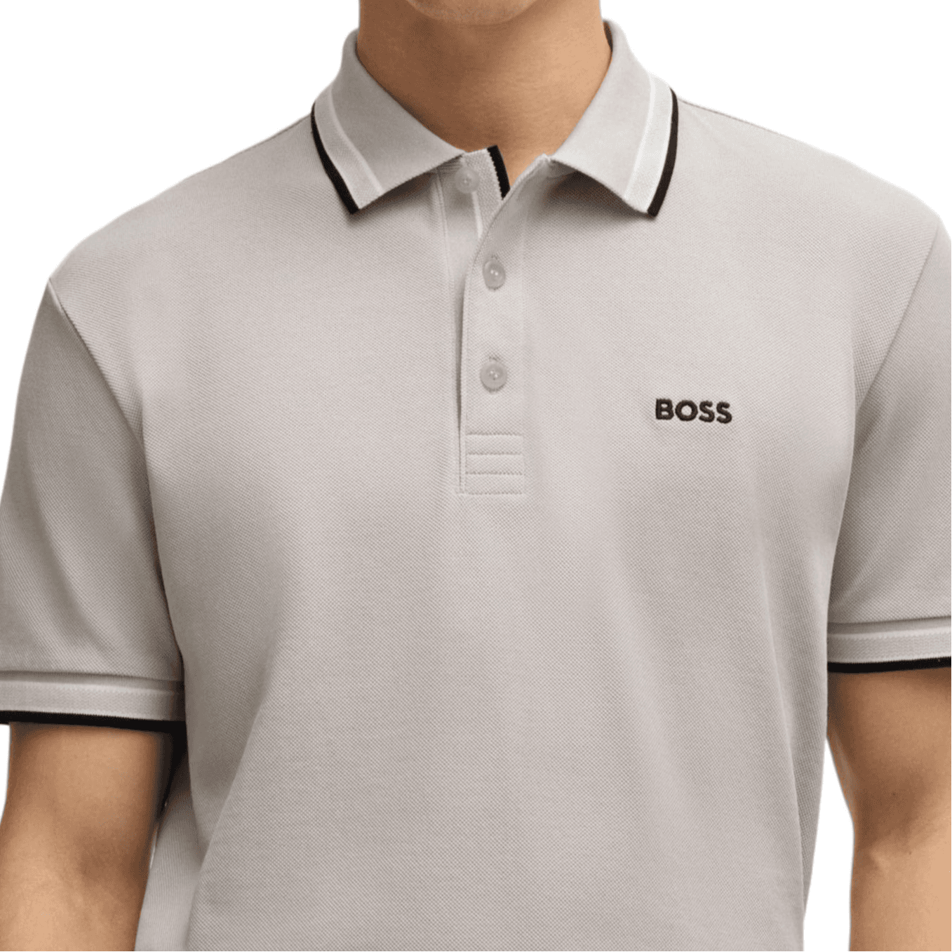 Поло Hugo Boss FW24 Поло Мужской Серый - изображение 5