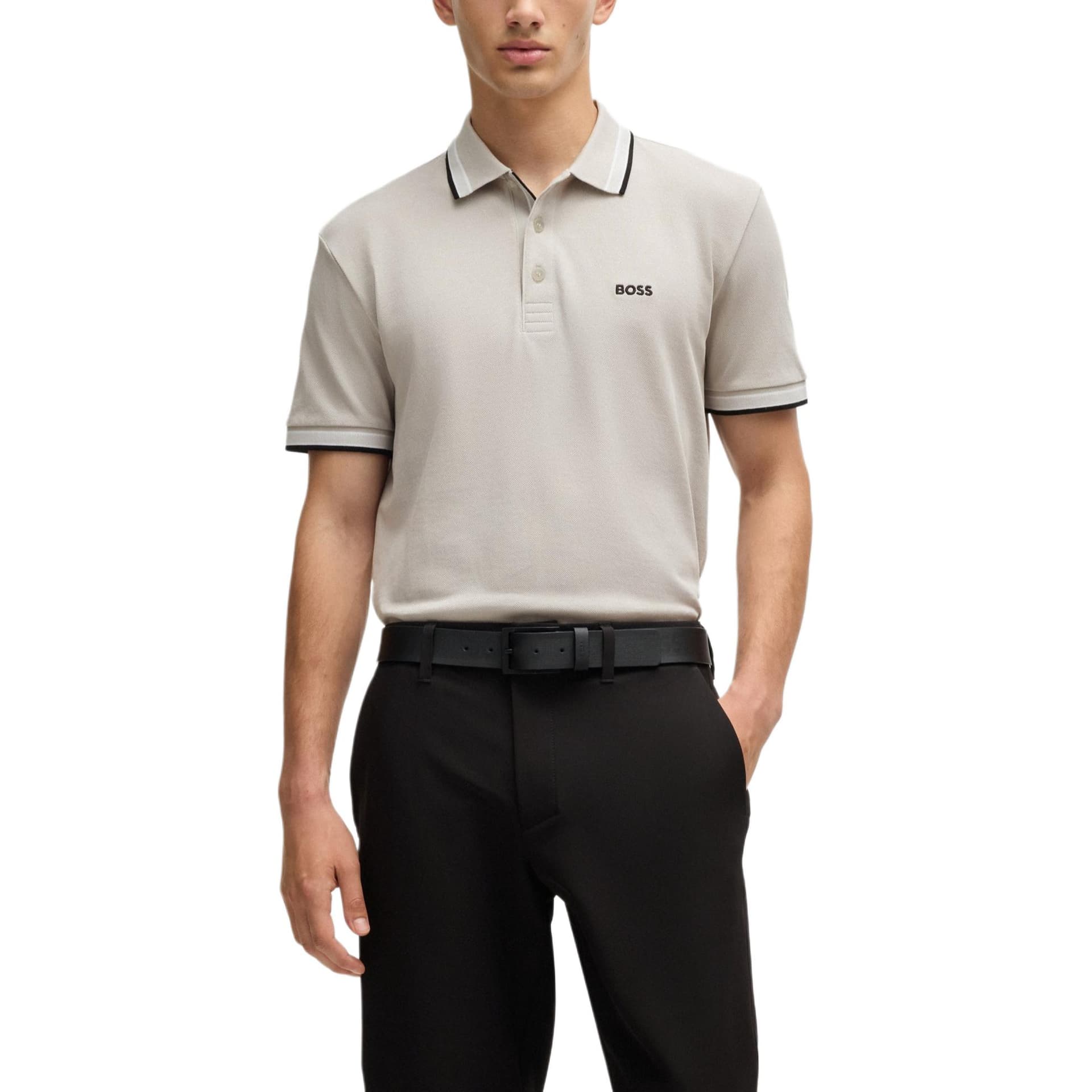 Поло Hugo Boss FW24 Поло Мужской Серый - изображение 3