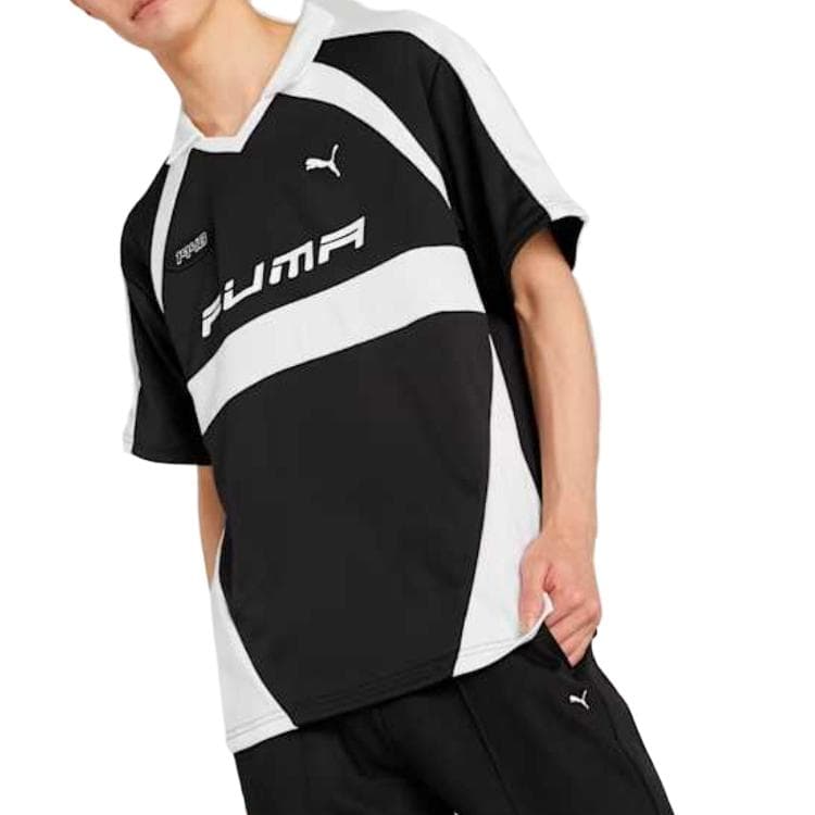 PUMA Футболка Джерси Унисекс Черно-Белая - изображение 3