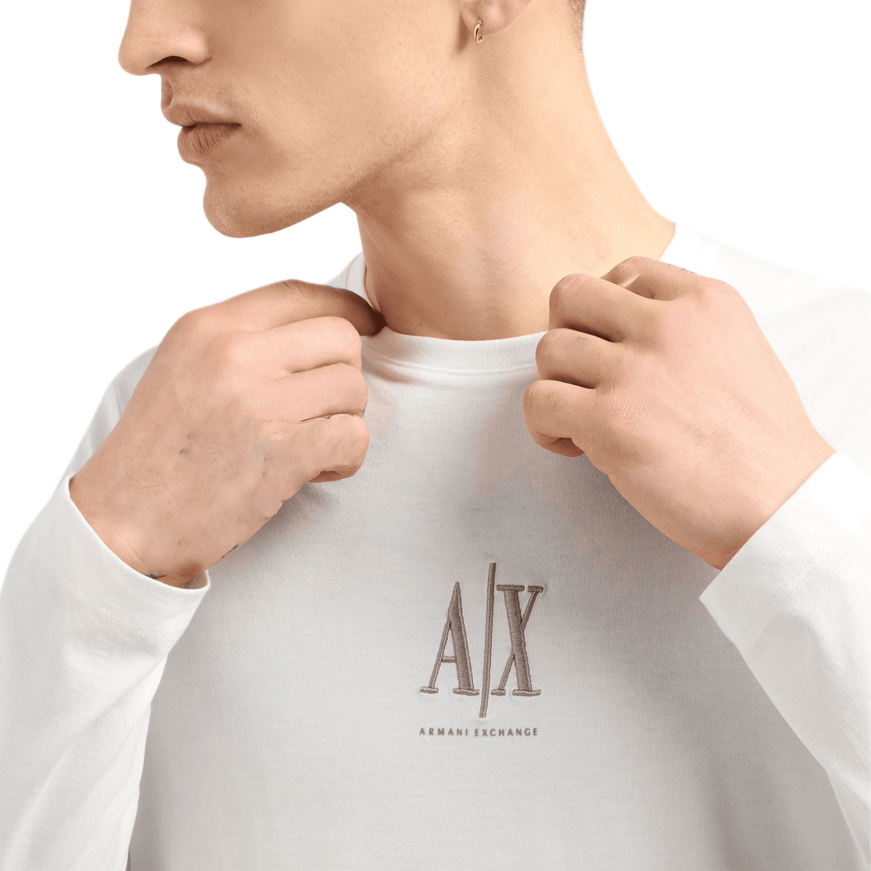 Футболка ARMANI EXCHANGE AE T Рубашка Мужская Экрю - изображение 5