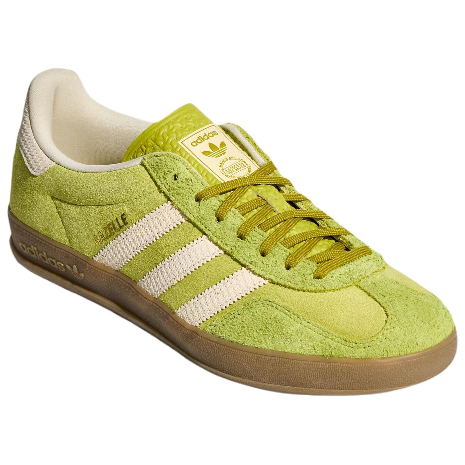Кроссовки Adidas Originals GAZELLE INDOOR Кожаные кеды немецкой армии (GAT) унисекс травяного зеленого цвета Рис - изображение 3