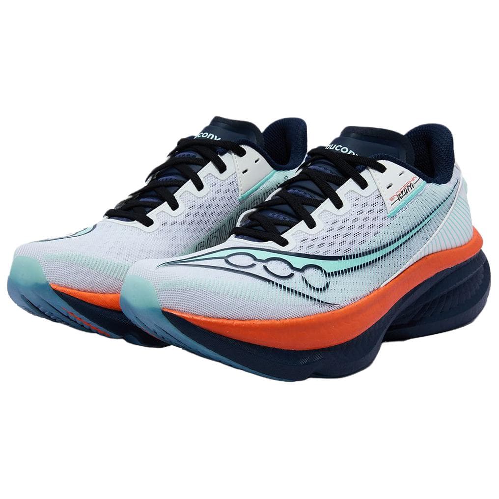 Кроссовки для бега Saucony Endorphin Azura Oтскок Дышащий Low Топ Повседневные кроссовки для бега Унисекс Белый и синий цвет - изображение 3