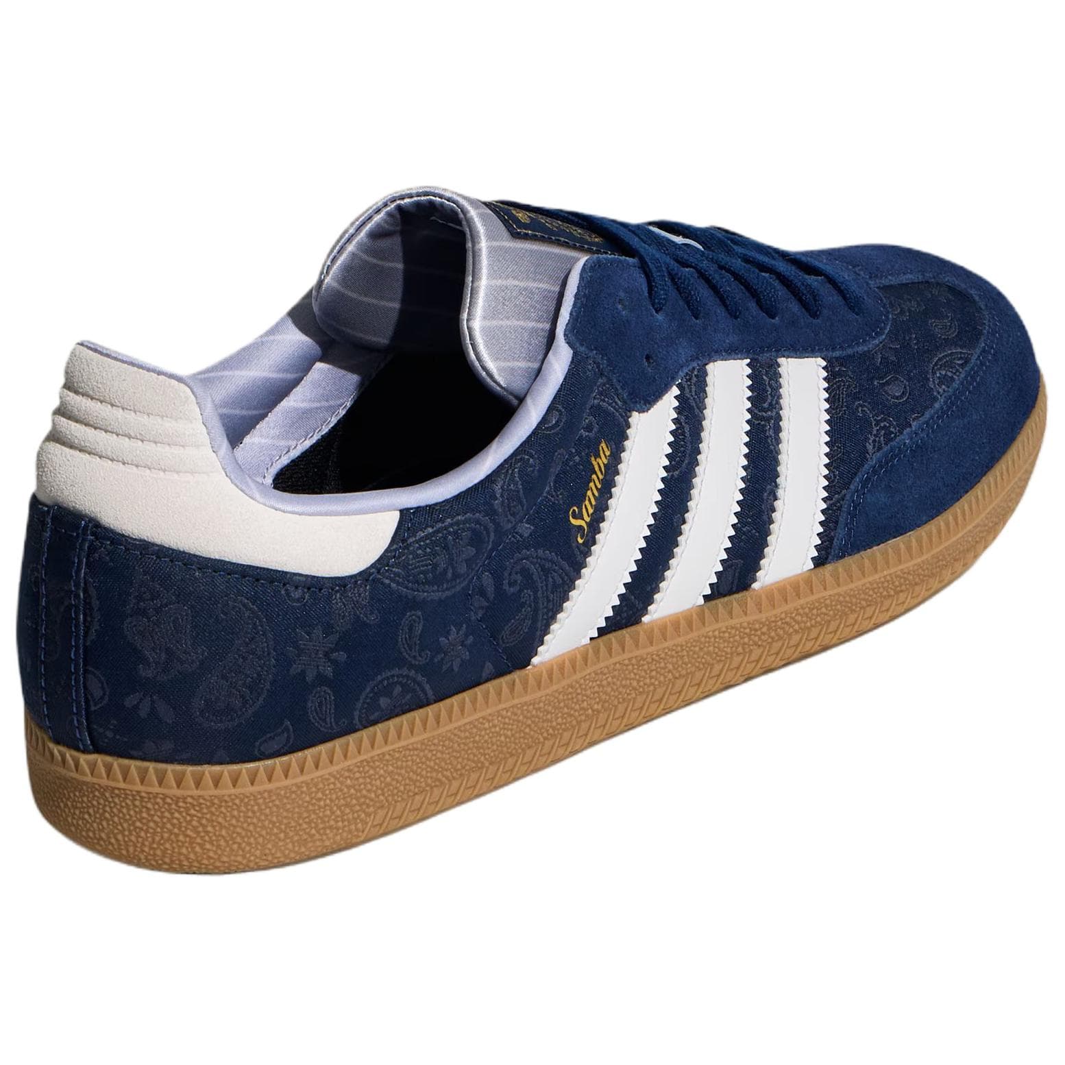 Кроссовки Adidas Originals Samba OG Кеды немецкой армии (GAT) Унисекс Синий Белый - изображение 4