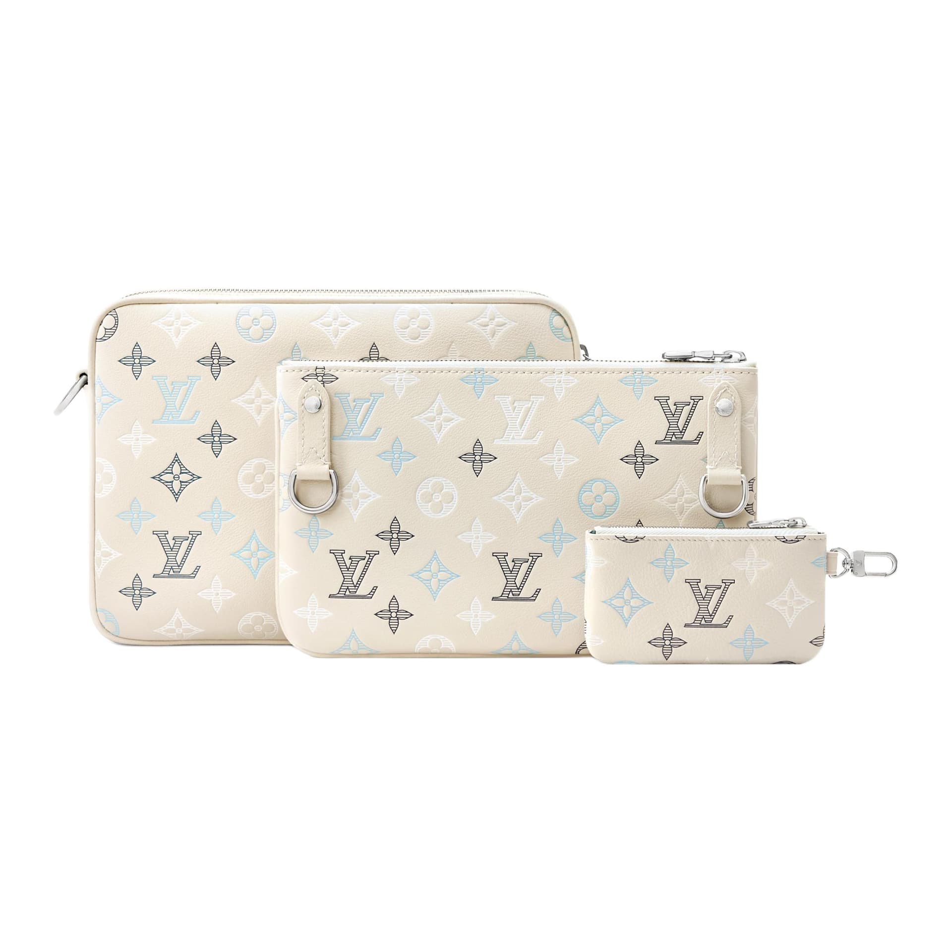 Сумка через плечо LOUIS VUITTON Trio Monogram Shadow - изображение 4