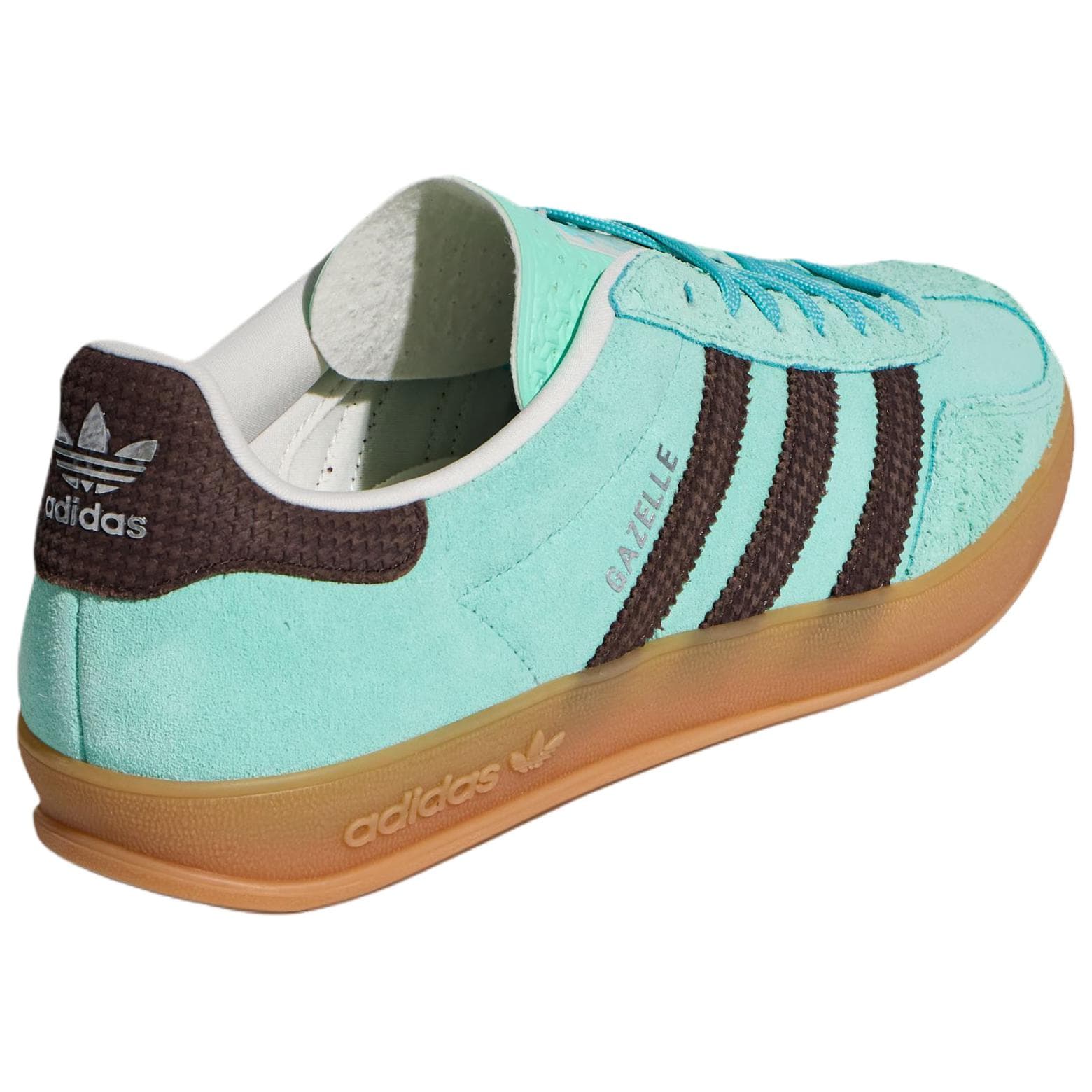 Кроссовки Adidas Originals GAZELLE INDOOR Кожаные кеды немецкой армии (GAT) Унисекс Без рисунка Зеленый Коричневый - изображение 4