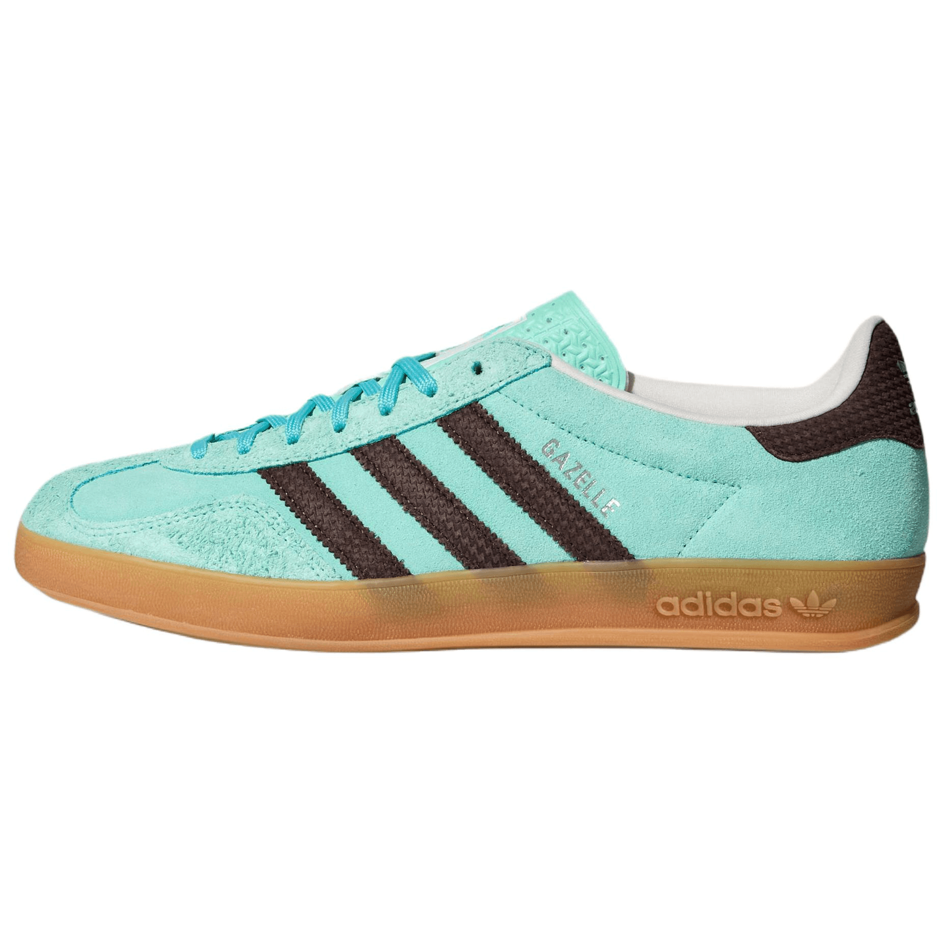 Кроссовки Adidas Originals GAZELLE INDOOR Кожаные кеды немецкой армии (GAT) Унисекс Без рисунка Зеленый Коричневый - изображение 1