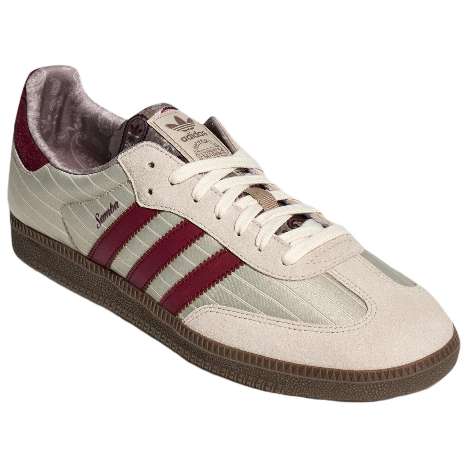 Кроссовки Adidas Originals Samba OG Кеды немецкой армии (GAT) Унисекс Бежево-красный - изображение 3