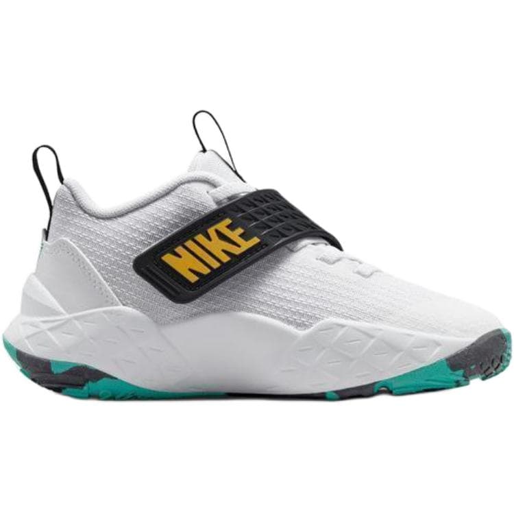 Кроссовки для баскетбола Nike Team Hustle D 12 Low Баскетбольные кроссовки Черный Белый Зеленый Детские - изображение 2