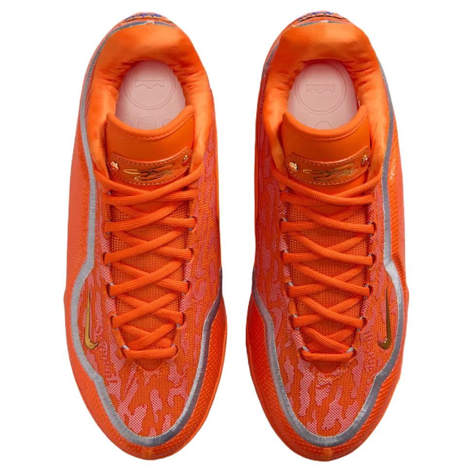 Кроссовки для баскетбола Nike Lebron 23 Противоскользящие Устойчивые к истиранию Баскетбольные кроссовки Унисекс Безопасность Оранжевый - изображение 4