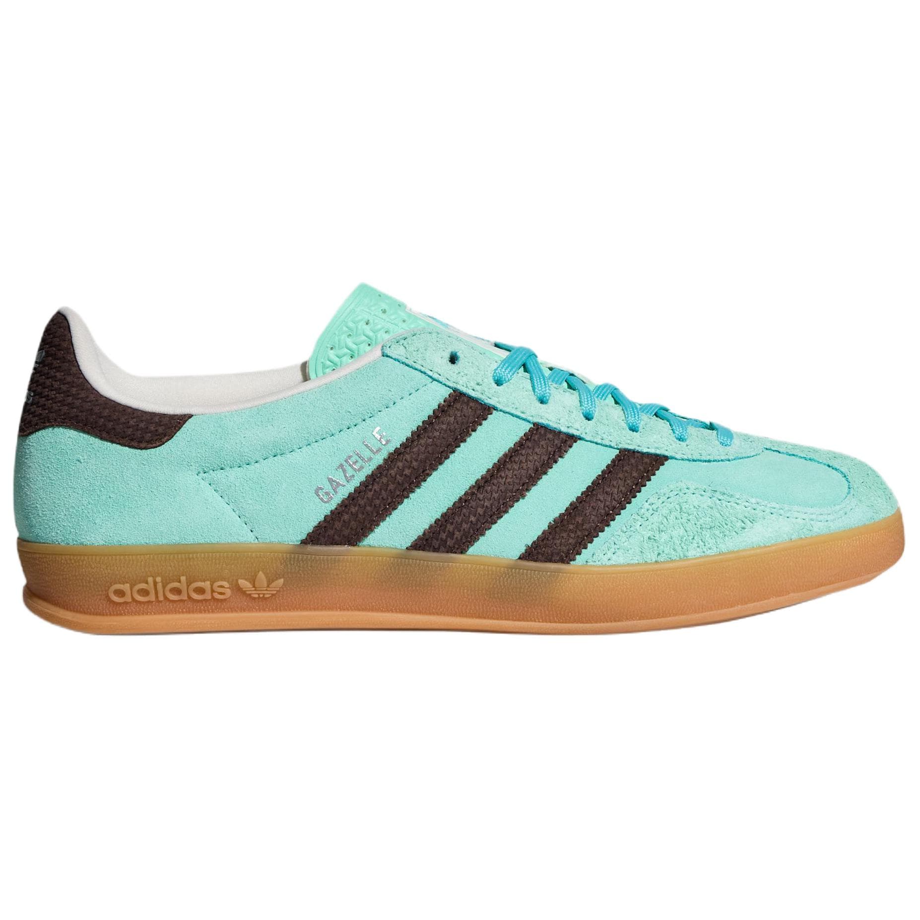 Кроссовки Adidas Originals GAZELLE INDOOR Кожаные кеды немецкой армии (GAT) Унисекс Без рисунка Зеленый Коричневый - изображение 2