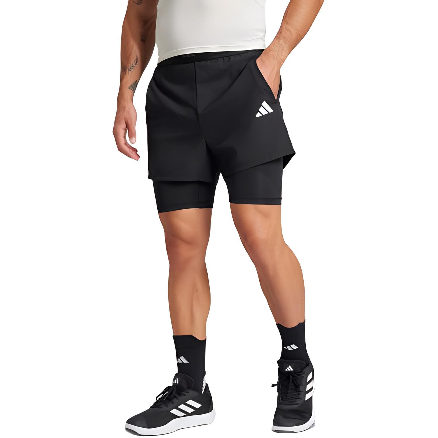 Тренировочные штаны Adidas Gym+ Спортивные шорты Мужские Черные - изображение 2