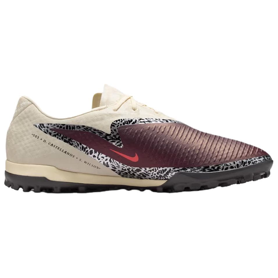 Кроссовки для футбола Nike Phantom 6 Искусственный шип футбольные бутсы унисекс бежево-красный - изображение 2