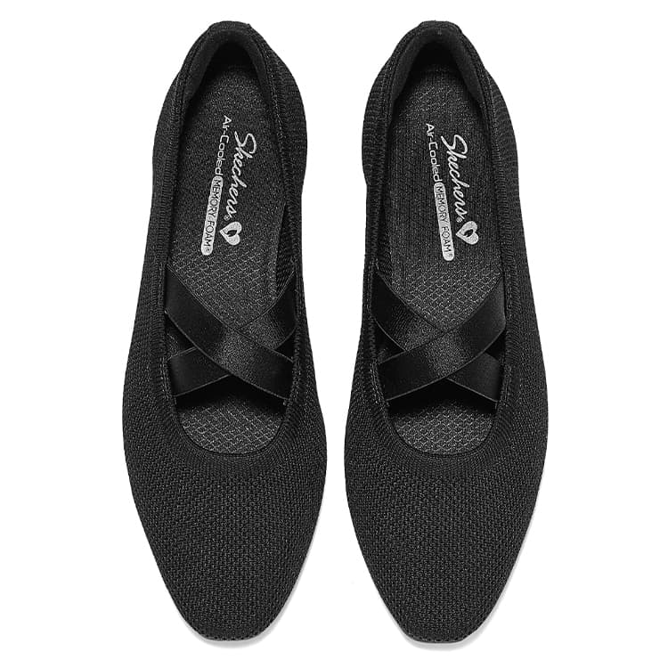 Тапочки Skechers CLEO SNIP Повседневная обувь Женская Черная - изображение 3