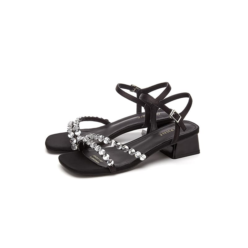Шлёпанцы Daphne Ткань One STRAP SANDAL Средний каблук Женский - изображение 3