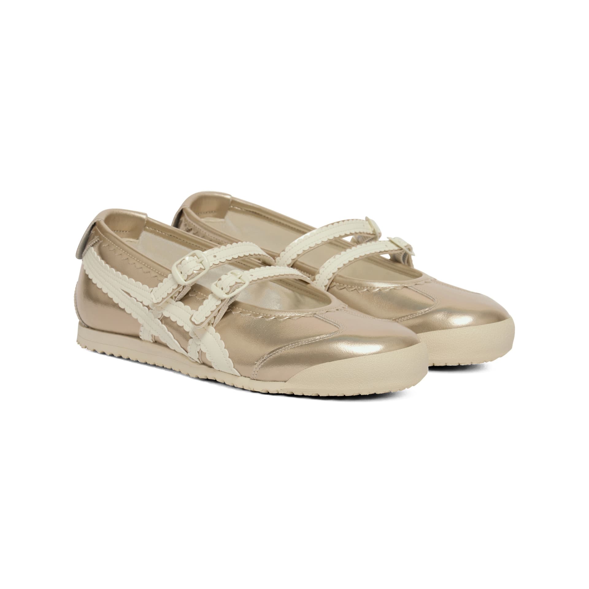 Onitsuka Tiger MEXICO 66 Тонкие и Без Форма Туфли Мэри Джейн Женские Золото - изображение 3